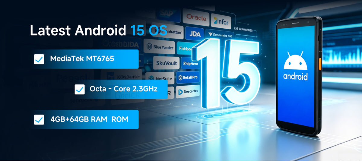 Arrvel F2 Android 15 rugged PDA with MediaTek MT6765 octa-core processor and 4GB RAM 64GB storage