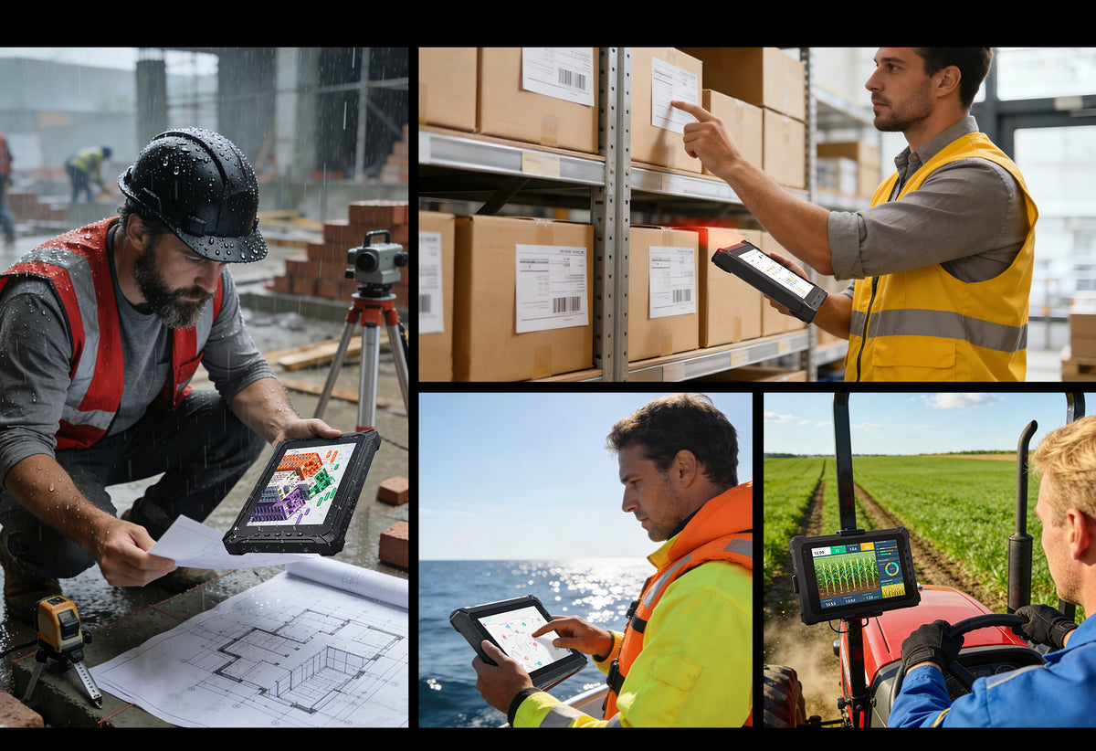 Arrvel I87J rugged Windows tablet for construction, warehouse inventory, field service and agricultural applications