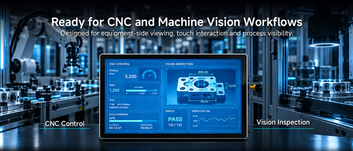Arrvel K12L2 industrial panel PC for CNC control and machine vision applications