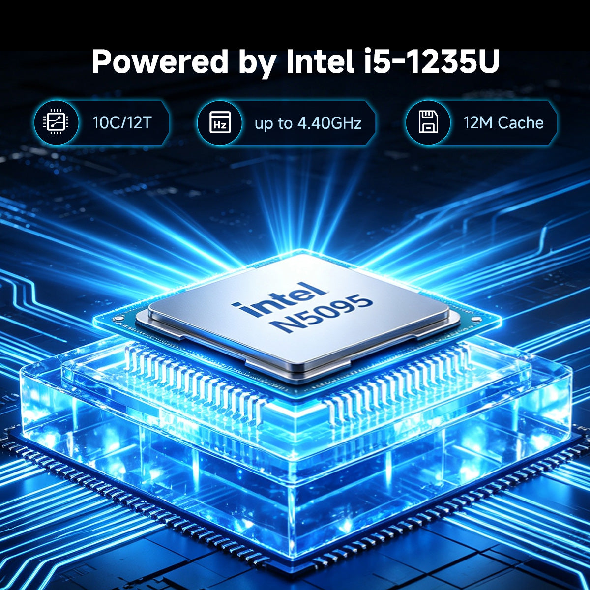 Arrvel K12L2 industrial panel PC powered by Intel Core i5-1235U processor with 10 cores and 12 threads