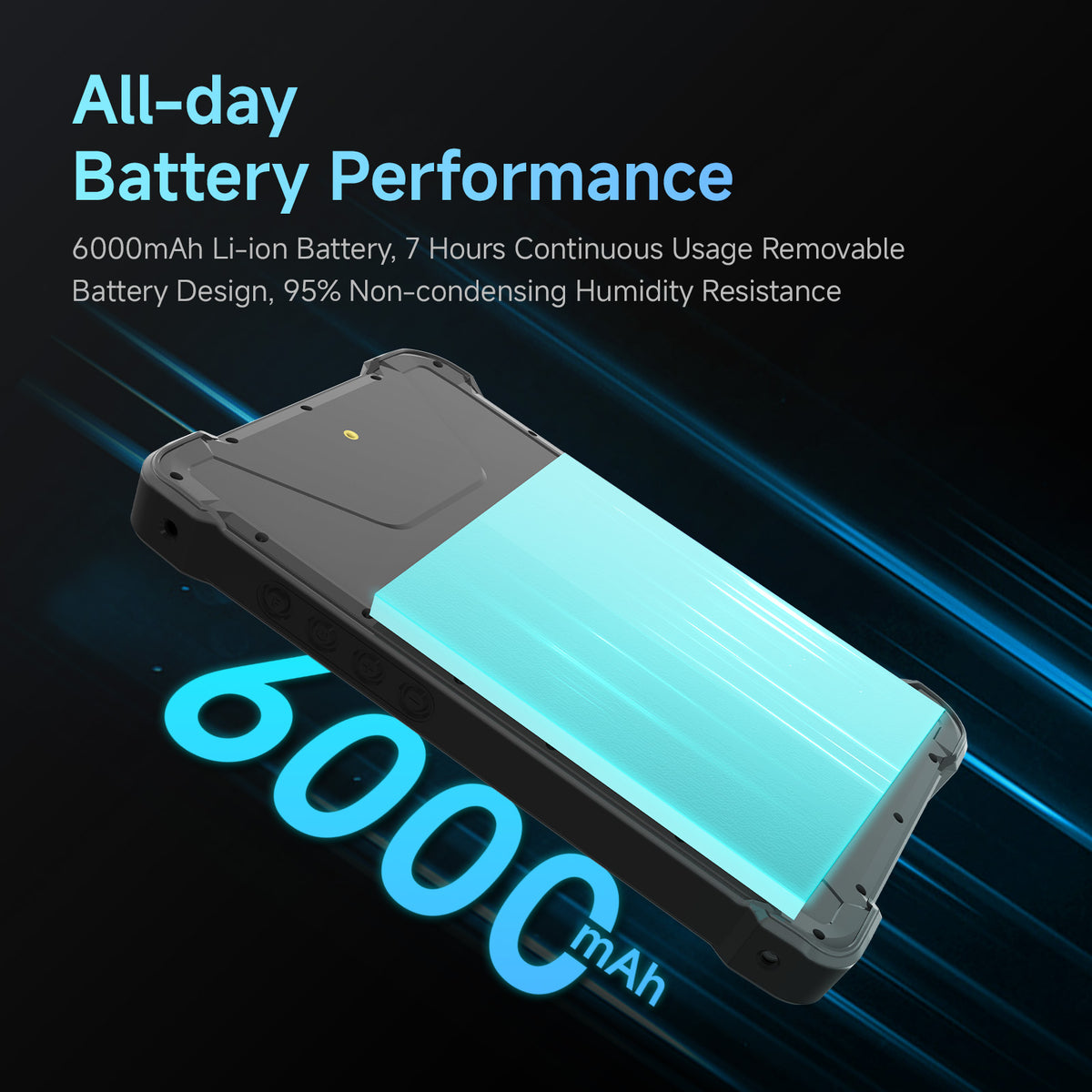 Arrvel T81X rugged tablet with 6000mAh removable battery