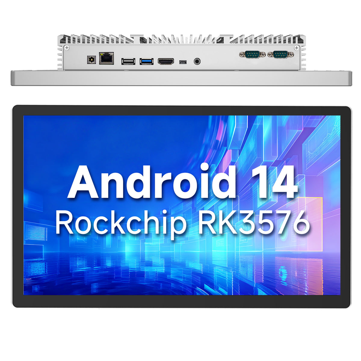 A15L6 15.6" Android 14 Industrial Panel PC, Touchscreen, IP65, VESA Mount