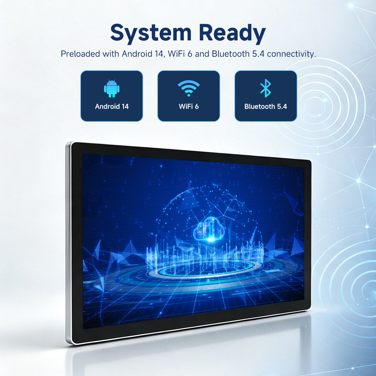 Arrvel A15L6 Android 14 industrial panel PC with WiFi 6 and Bluetooth 5.4 connectivity