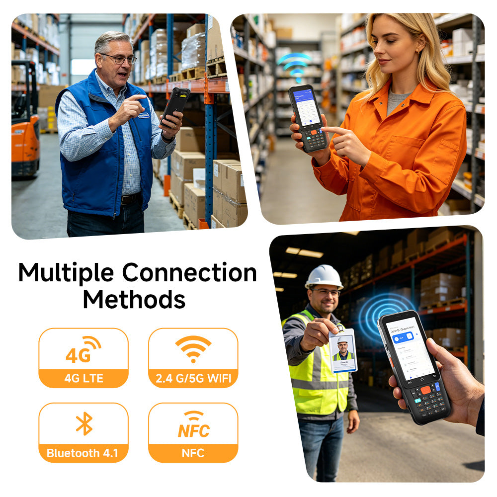 Arrvel F1 rugged PDA with 4G LTE, dual-band WiFi, Bluetooth 4.1 and NFC for warehouse operations