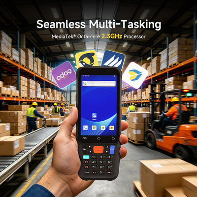 Arrvel F1 rugged PDA with MediaTek octa-core 2.3GHz processor for warehouse inventory and multitasking