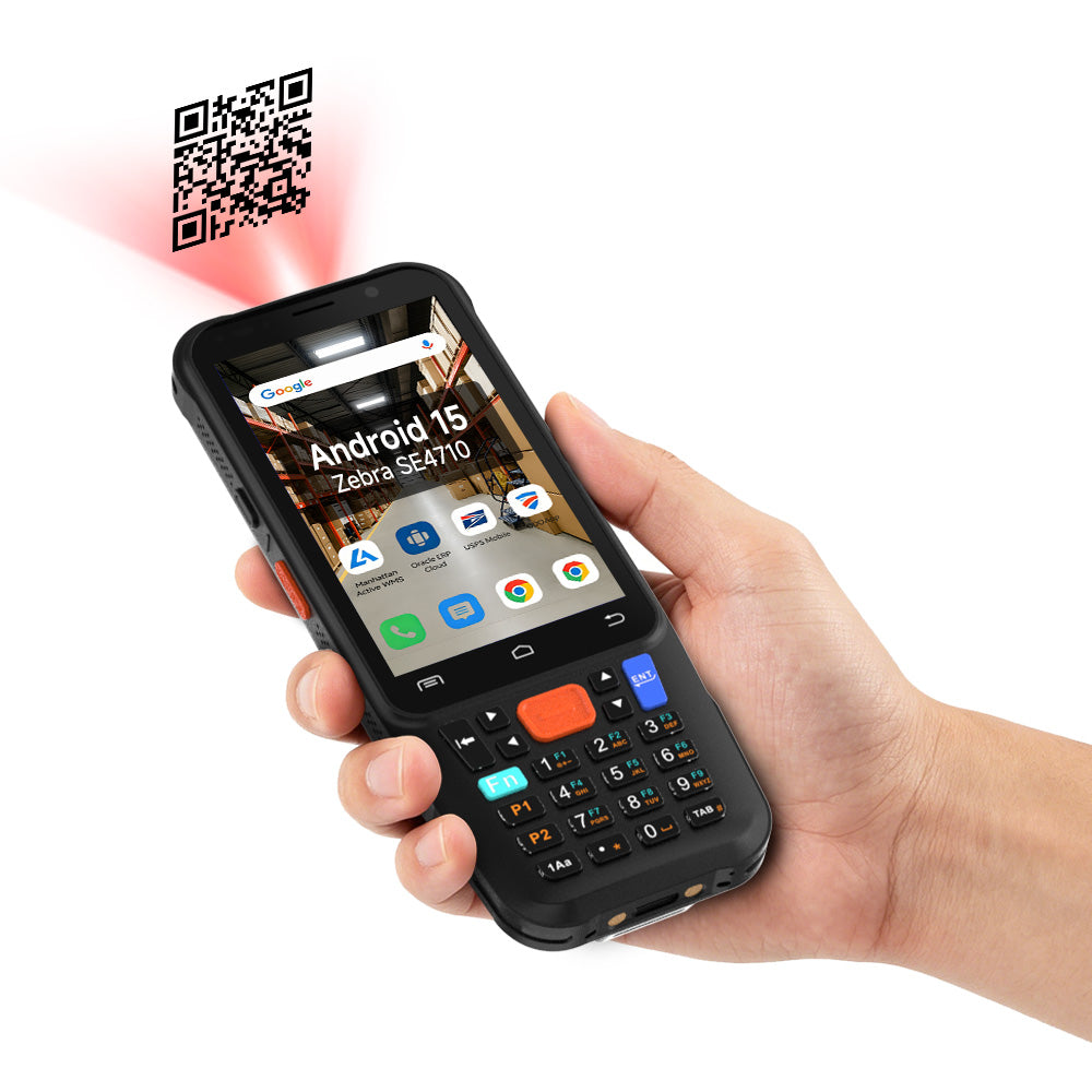 Arrvel F1 Android 15 rugged PDA with Zebra SE4710 barcode scanner for warehouse inventory management