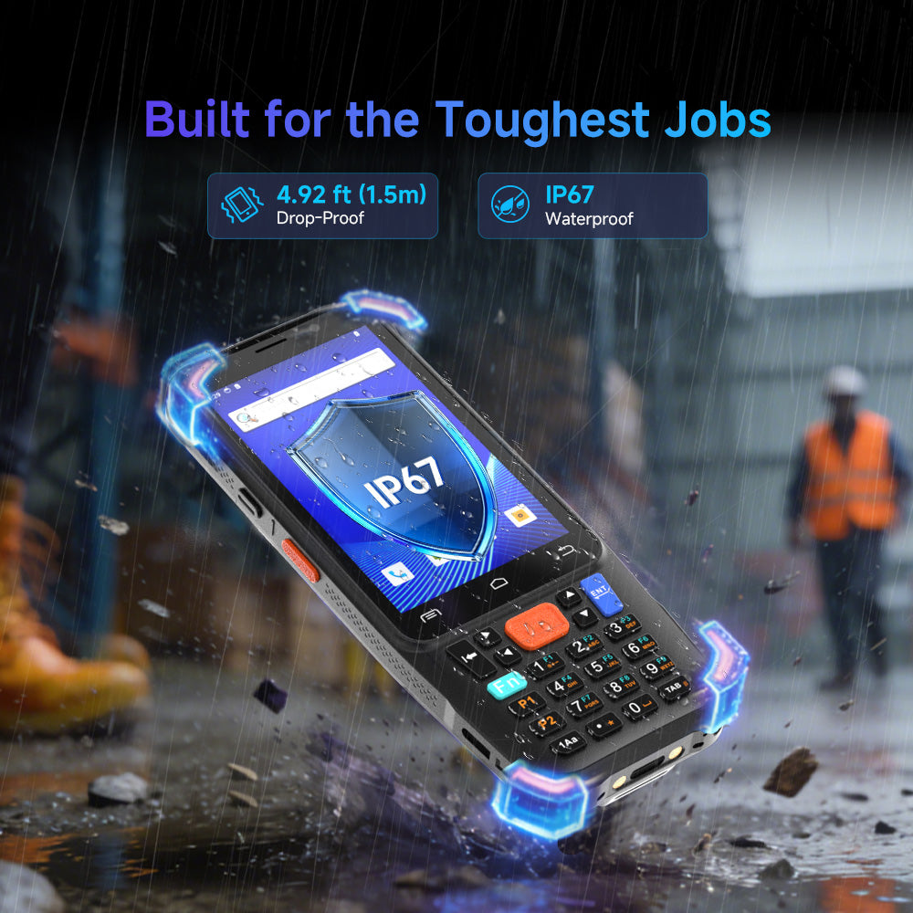 Arrvel F1 IP67 waterproof rugged PDA with 1.5-meter drop protection for demanding warehouse environments