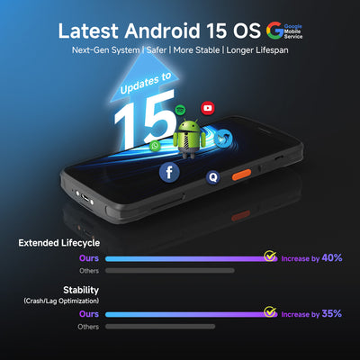 Arrvel F2 Android 15 rugged PDA with Google Mobile Services for enterprise and warehouse applications
