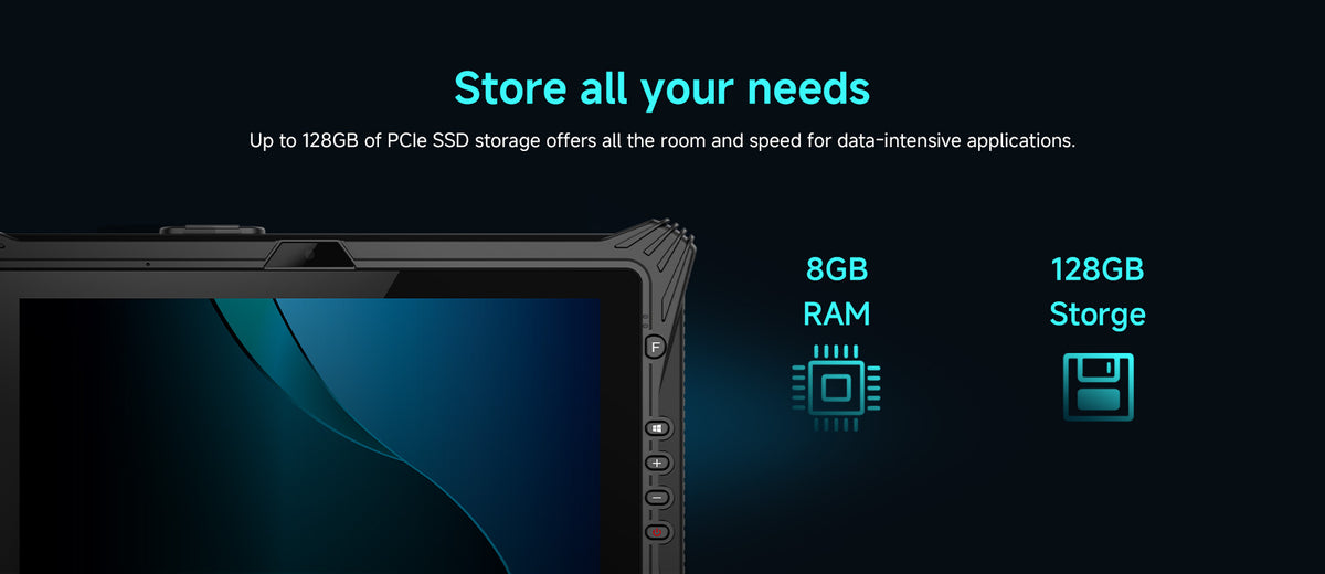 Arrvel I10J rugged Windows tablet with 8GB RAM and 128GB storage