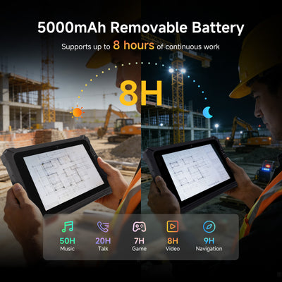 Arrvel I17J rugged tablet with 5000mAh removable battery for field work