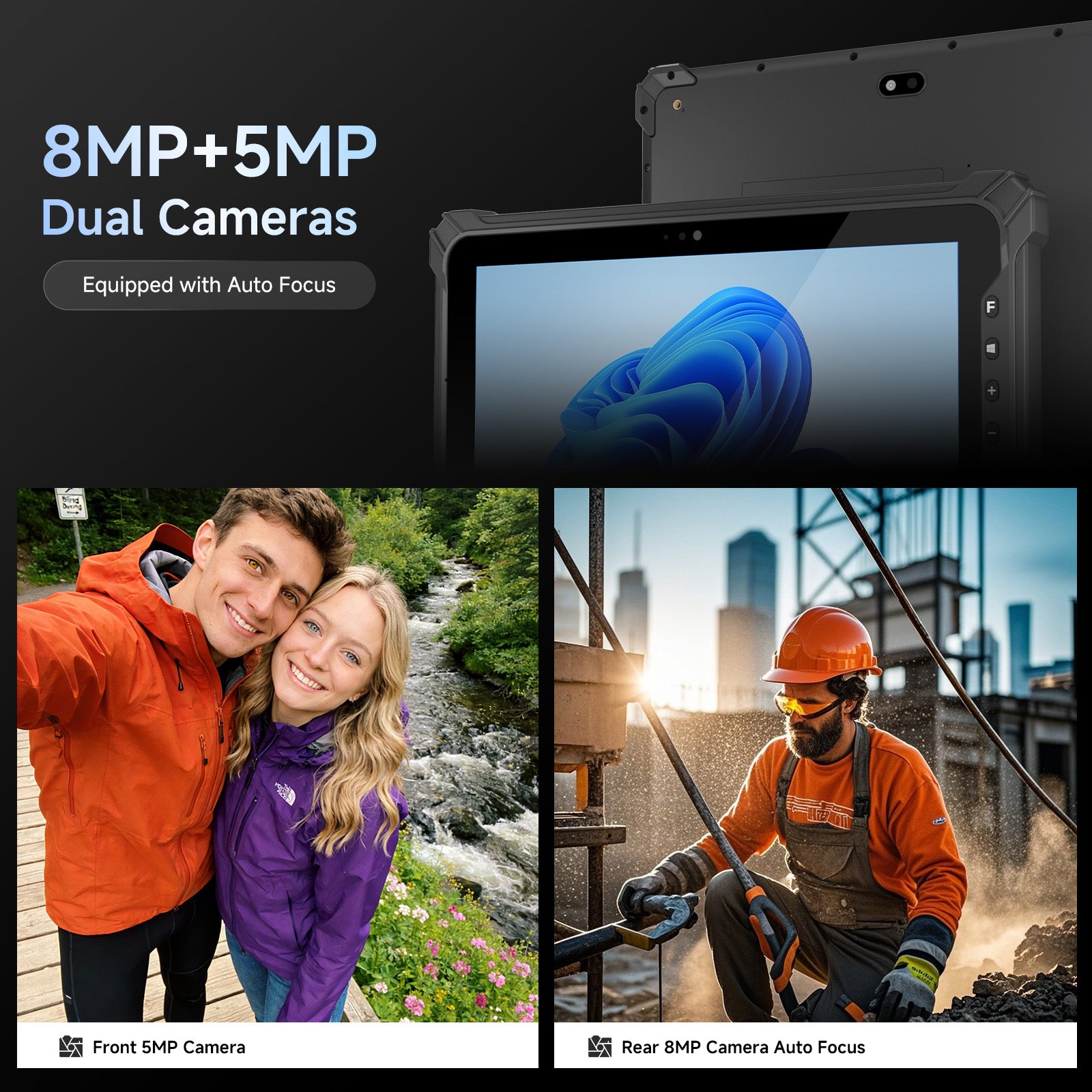 Arrvel I17J rugged tablet with 5MP front camera and 8MP autofocus rear camera