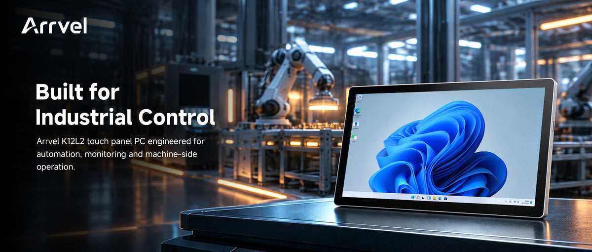 Arrvel K12L2 industrial panel PC for factory automation, monitoring and machine-side control