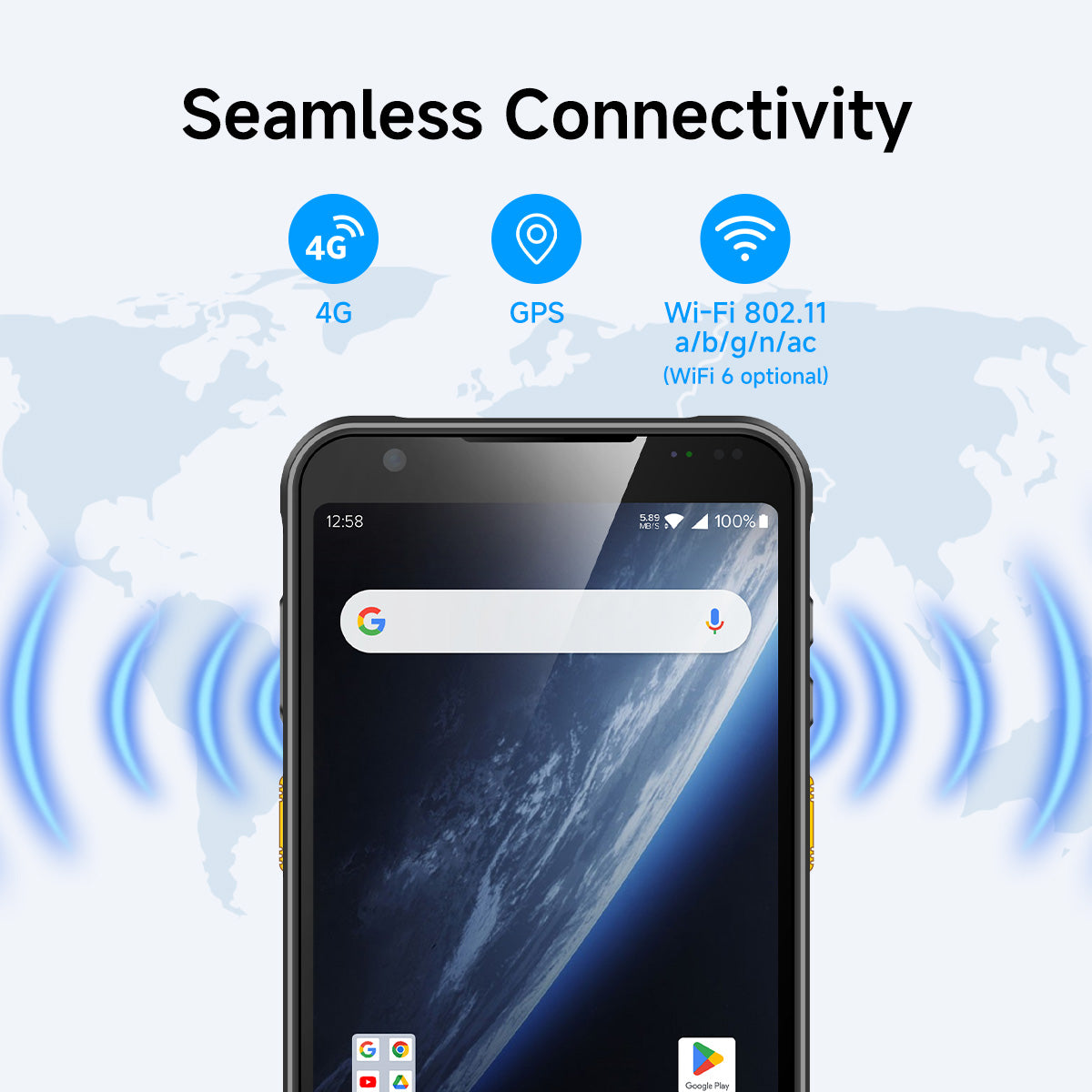 Arrvel MC51S rugged handheld PDA with 4G LTE, GPS and WiFi connectivity for warehouse and field operations