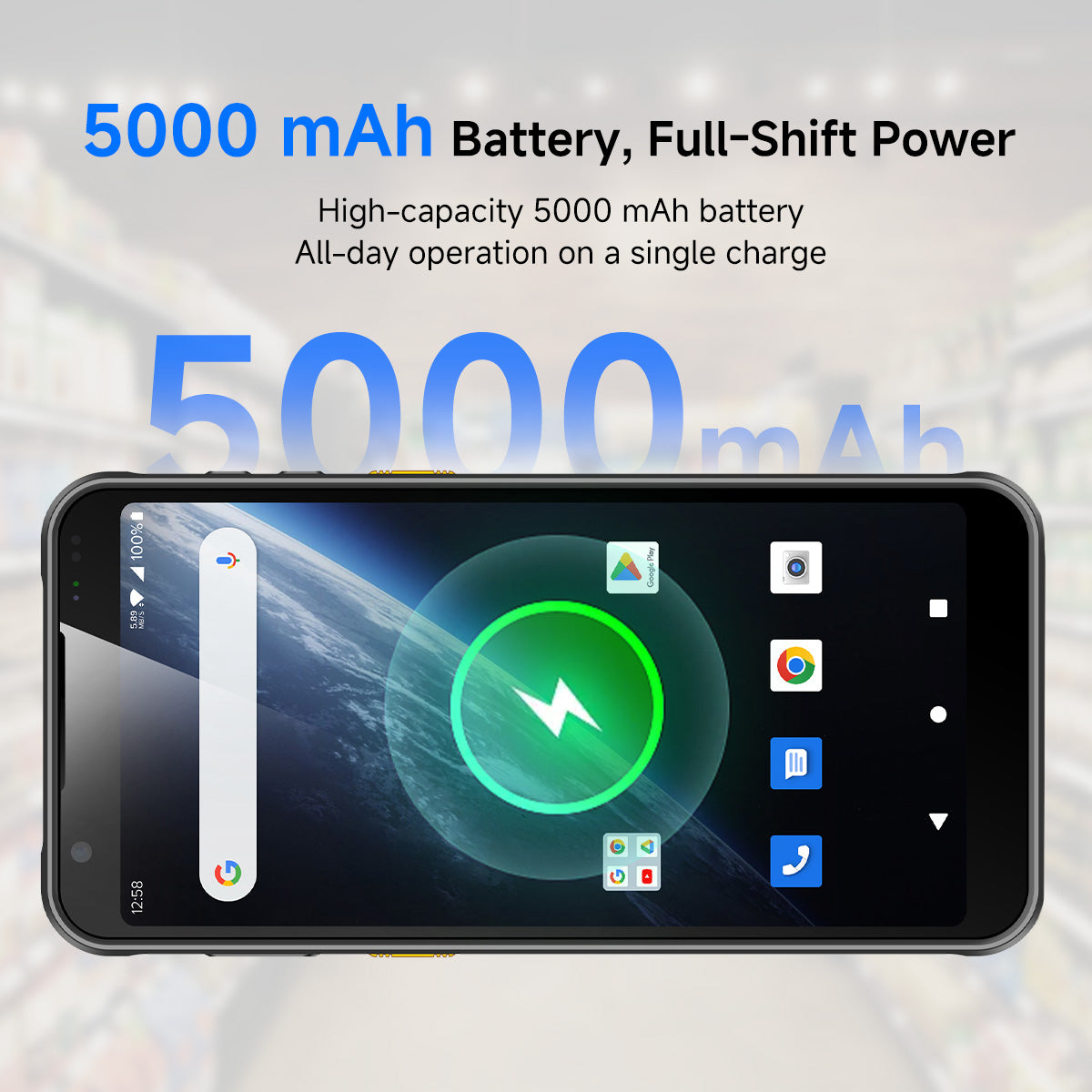 Arrvel MC51S rugged handheld PDA with 5000mAh battery for all-day warehouse and inventory operations