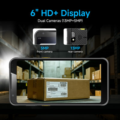 Arrvel MC51S rugged PDA with 6-inch HD+ display and 13MP rear camera for warehouse operations