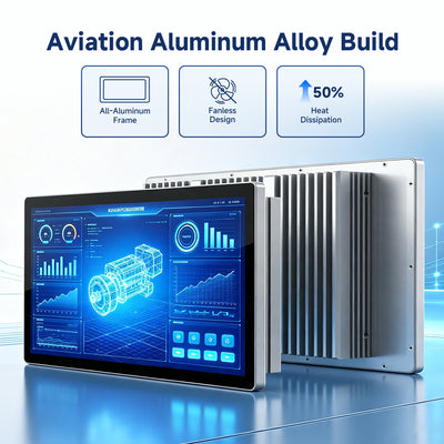 Arrvel N15L6 fanless industrial panel PC with aluminum alloy enclosure for efficient heat dissipation