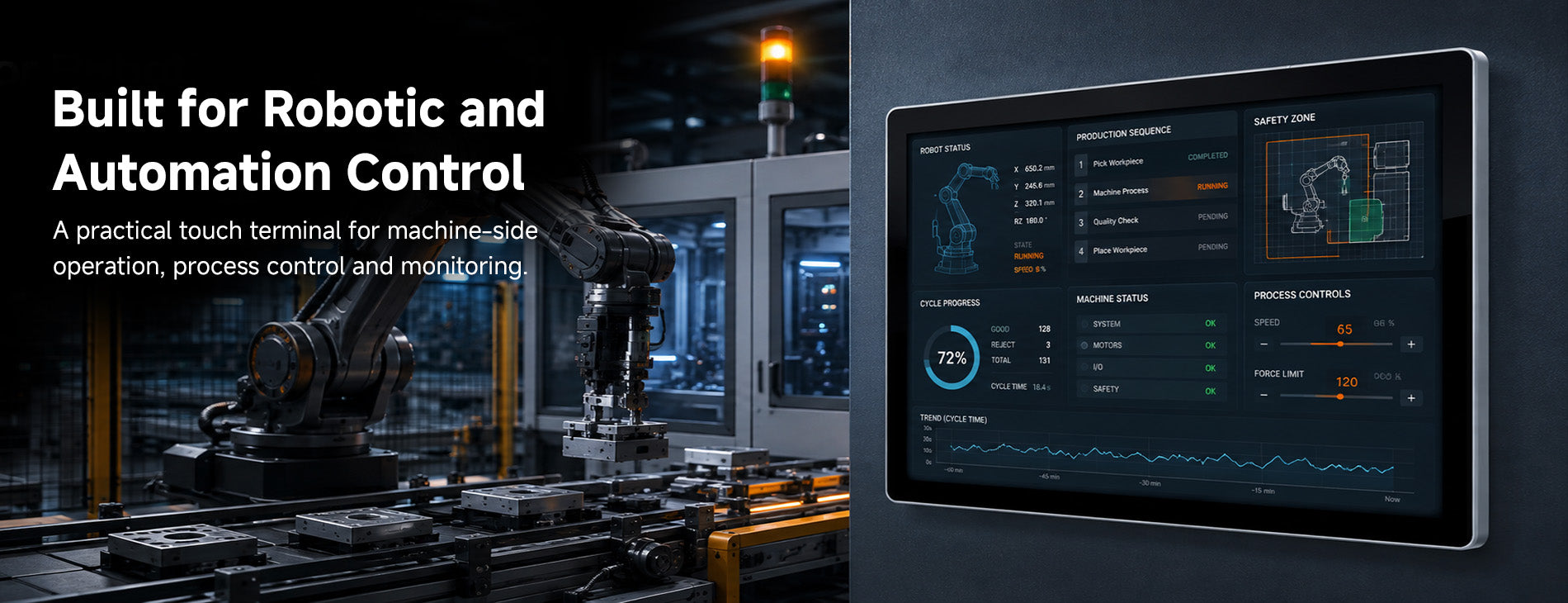 Arrvel N15L6 industrial panel PC for intelligent transportation, traffic status monitoring and interface control