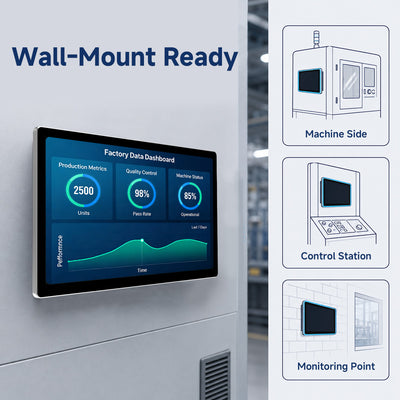Arrvel N15L6 wall-mount industrial panel PC for machine control stations and factory monitoring applications