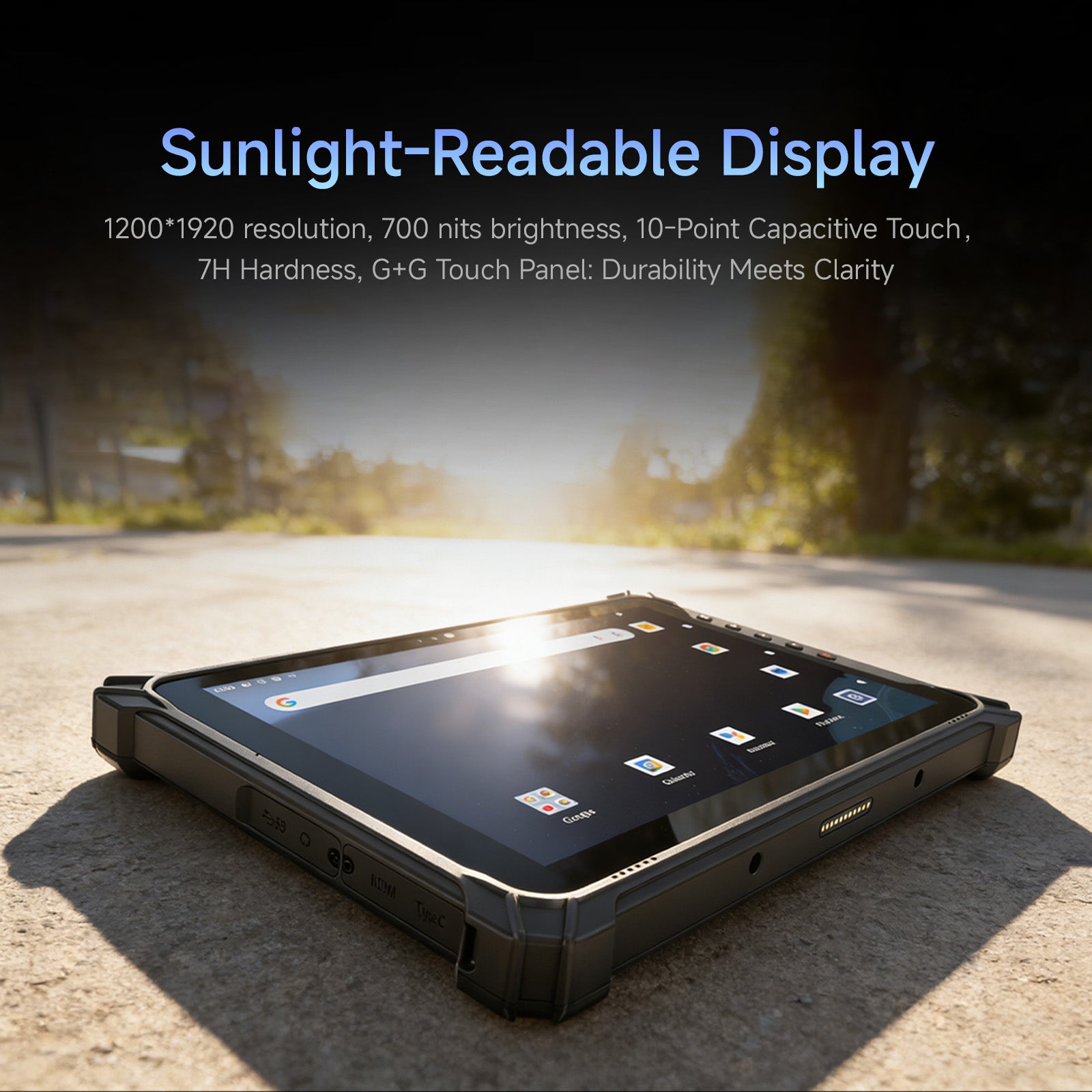 Arrvel T17X rugged tablet with 700-nit sunlight-readable touchscreen display