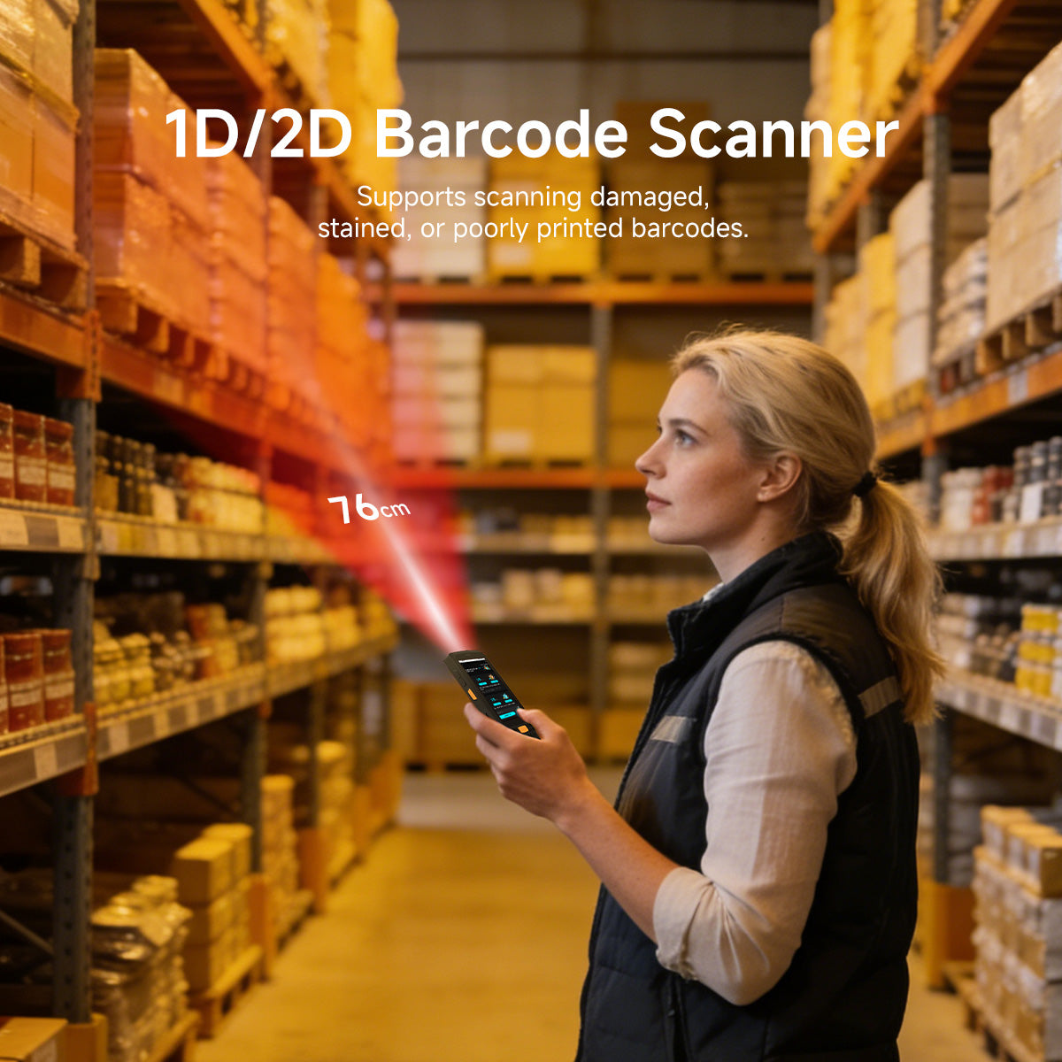 Arrvel T40 rugged handheld barcode scanner for fast 1D and 2D barcode scanning in warehouse inventory operations