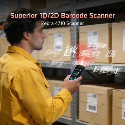 Arrvel T50C rugged handheld barcode scanner with Zebra 4710 1D and 2D scanning for warehouse inventory