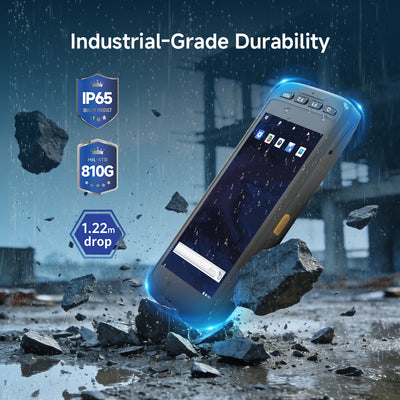 Arrvel T50C IP65 rugged handheld PDA with MIL-STD-810G protection and 1.22 meter drop resistance