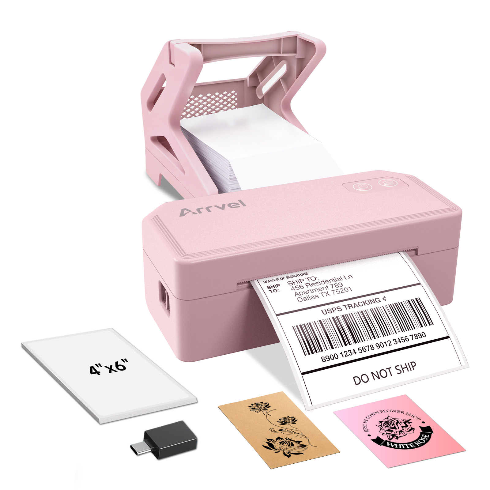 1 Arrvel A42BT 4×6 Bluetooth Thermal Shipping Label Printer – Wireless Label Printer for Small Business, iPhone Android Windows Mac Linux - الصورة 1