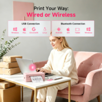 ⁦Arrvel A42BT 4×6 Bluetooth Thermal Shipping Label Printer – Wireless Label Printer for Small Business, iPhone Android Windows Mac Linux⁩ - الصورة ⁦2⁩