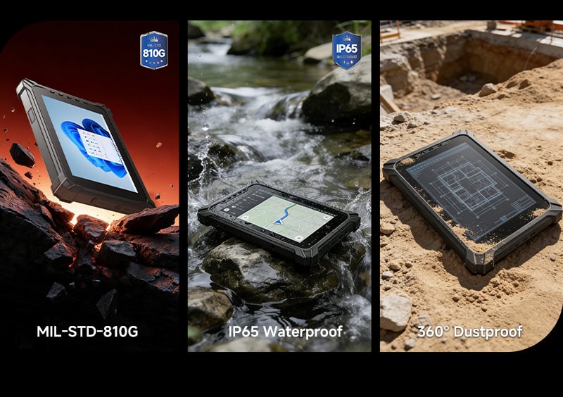 MIL-STD-810G + IP65 Protection Rating