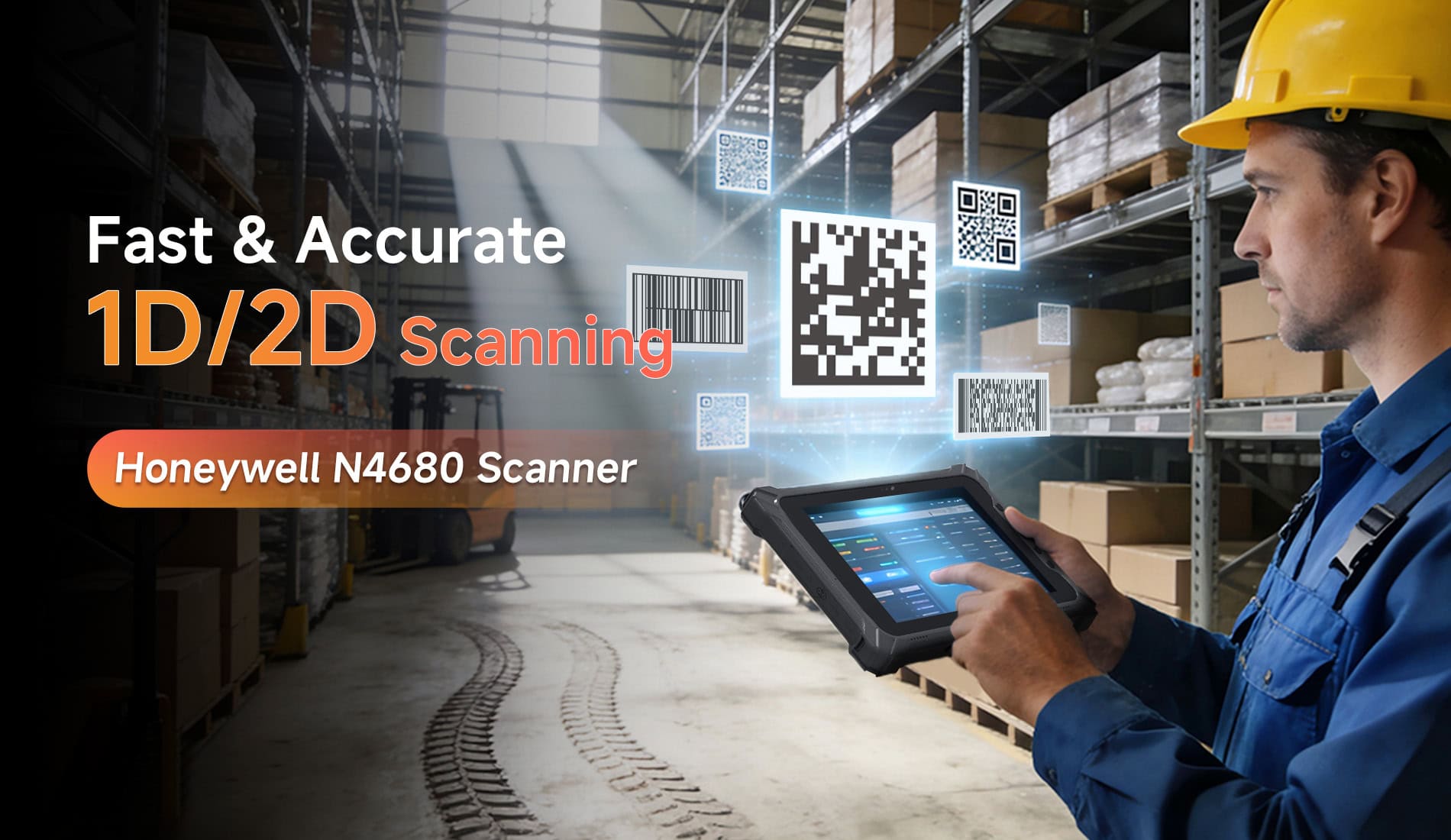 Fast & Accurate 1D/2D Scanning （Honeywell N4680 Scanner）