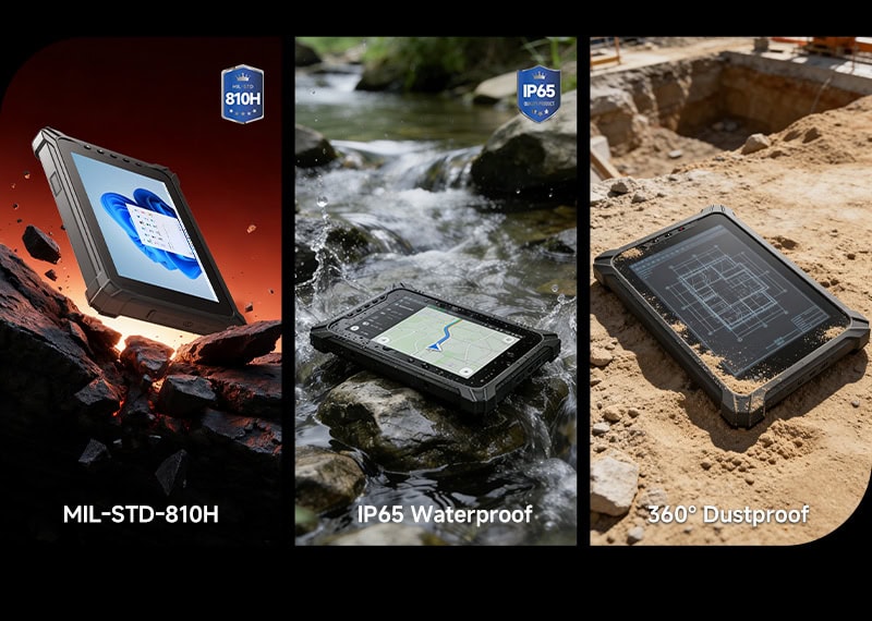 MIL-STD-810G + IP65 Protection Rating