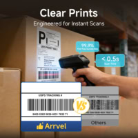 ⁦Arrvel Thermal Shipping Labels 4"x6" 500, Direct Thermal Labels Fanfold⁩ - الصورة ⁦3⁩