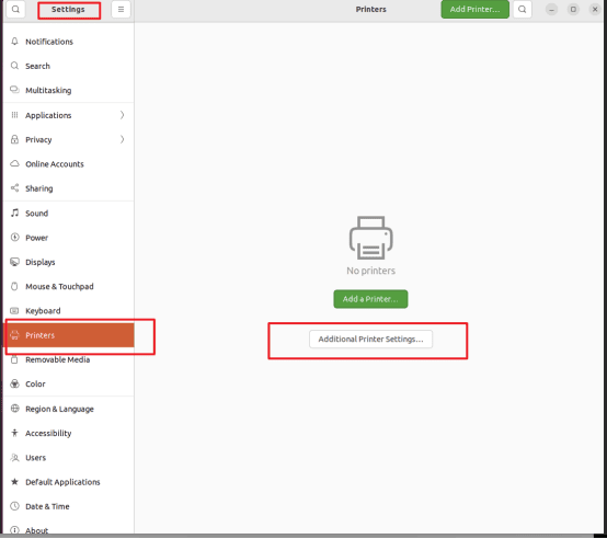 click “Additional Printer Settings...”