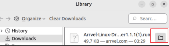 Open the downloaded driver file in the folder.