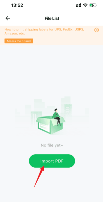Click "Import PDF"
