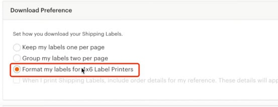 confirm that the print format is set to 4×6 inches, and then save.