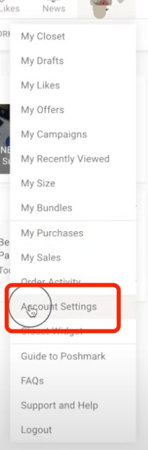 select "Account Settings"