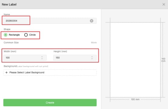 click “Create” after making changes