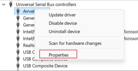 check the USB port number assigned to your computer's printer