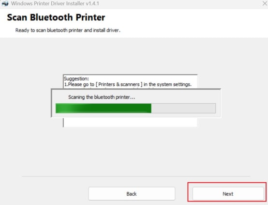 Click "Next" to continue the installation