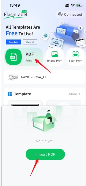 Import your PDF into the application and then print it.