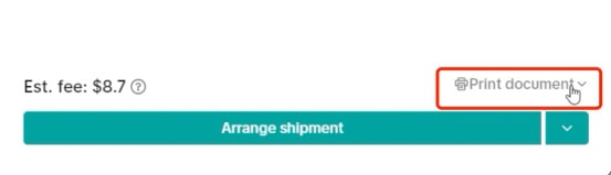 click the "Print document" drop-down menu