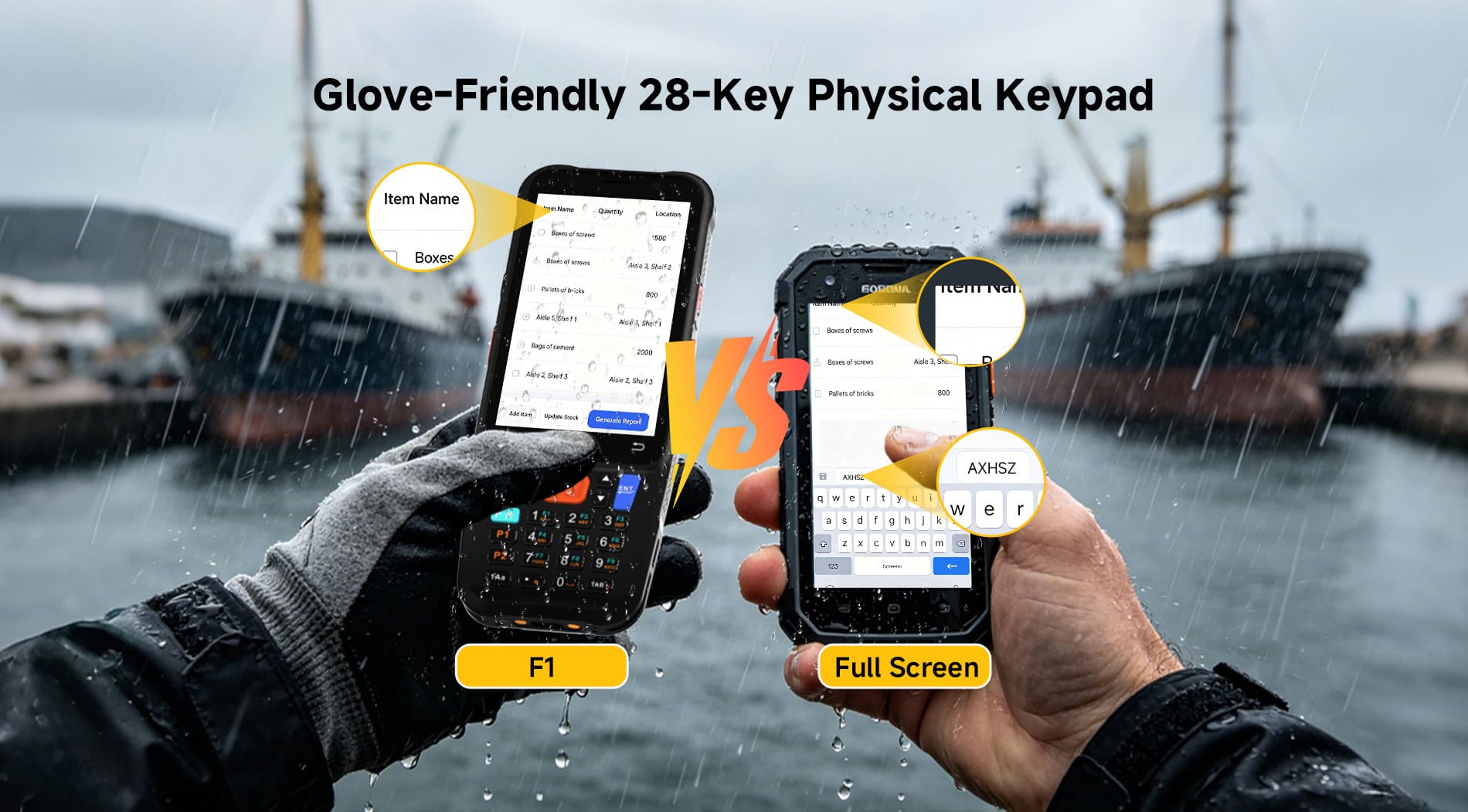 arrvel f1 rugged 28 key physical keyboard