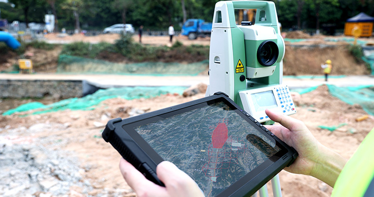 Tablet for field work used for land surveying, RTK mapping and outdoor GPS data collection