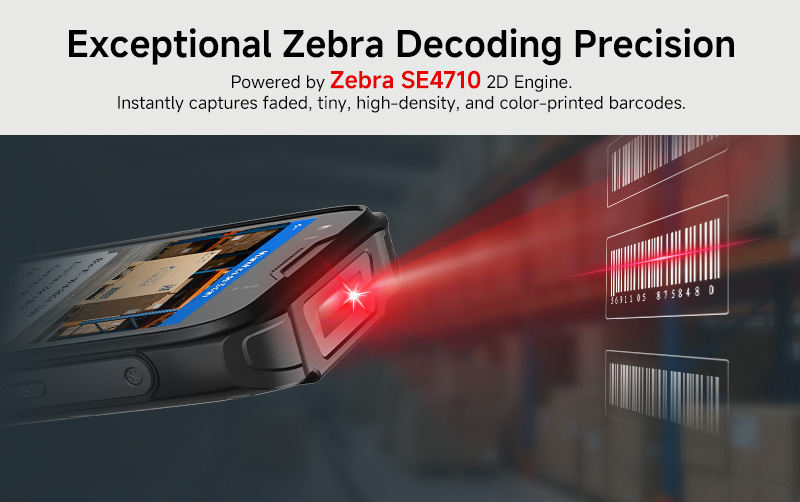 Arrvel MC95 handheld barcode scanner powered by the Zebra SE4710 2D scan engine for fast and accurate barcode decoding.