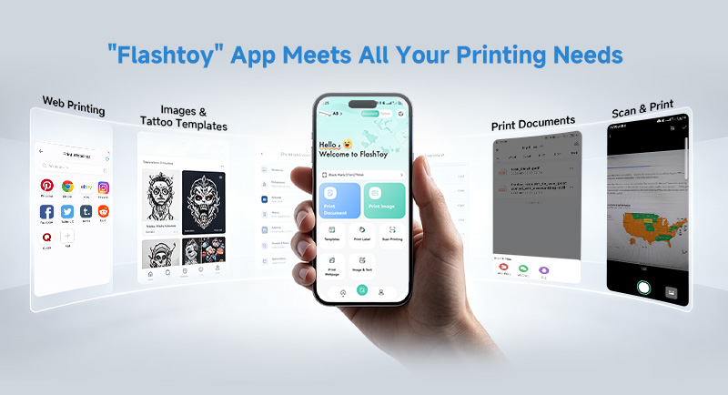 FlashToy app for mobile wireless printing