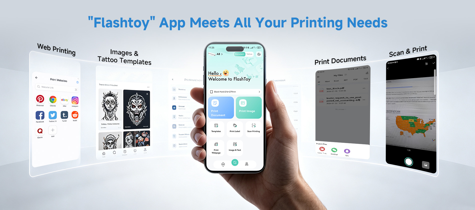 FlashToy mobile printing app for portable printer